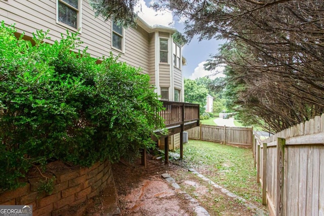 4045 Hillcrest View Ct, Suwanee, GA 30024 - view of yard with a wooden deck