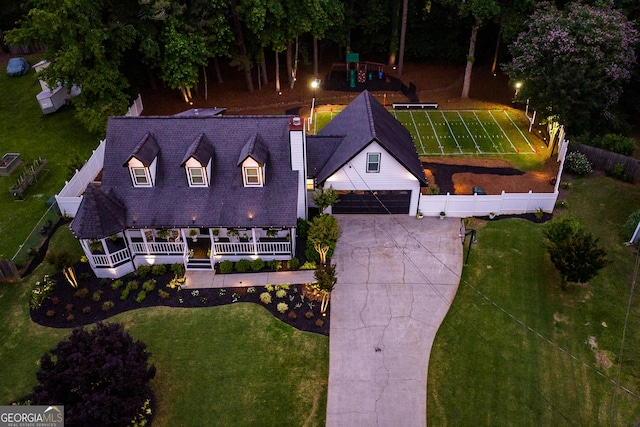 870 Rutherford Dr, Dacula, GA 30019 - aerial view of property and surrounding area