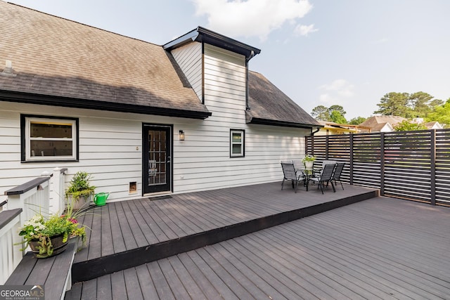 870 Rutherford Dr, Dacula, GA 30019 - wooden deck featuring outdoor dining area