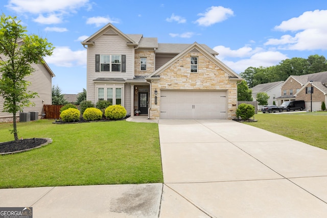1998 Lakeview Bend Way, Buford, GA 30519 - craftsman inspired home featuring stone siding, driveway, central AC, and an attached garage