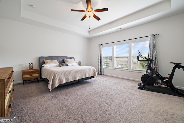 1998 Lakeview Bend Way, Buford, GA 30519 - bedroom featuring a raised ceiling, baseboards, and carpet