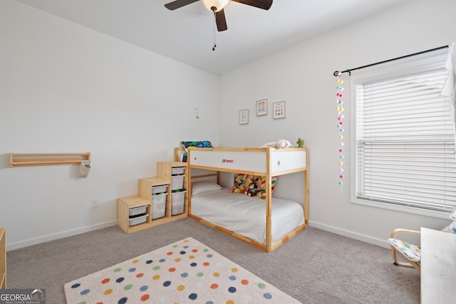 1998 Lakeview Bend Way, Buford, GA 30519 - carpeted bedroom featuring baseboards and a ceiling fan