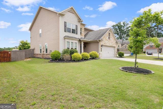 1998 Lakeview Bend Way, Buford, GA 30519 - view of front facade featuring stone siding, concrete driveway, and a garage