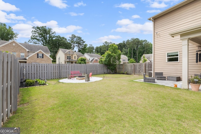 1998 Lakeview Bend Way, Buford, GA 30519 - view of yard with a patio, an outdoor fire pit, and a residential view