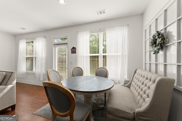 61 N Auburn Landing Pl, Auburn, GA 30011 - dining space featuring wood finished floors, baseboards, and recessed lighting