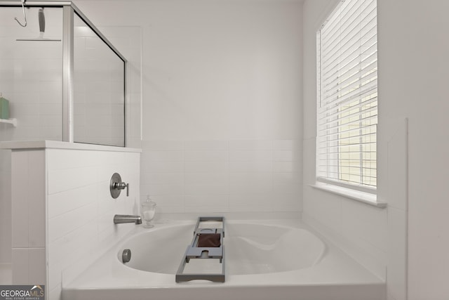 61 N Auburn Landing Pl, Auburn, GA 30011 - bathroom featuring a bath and a shower