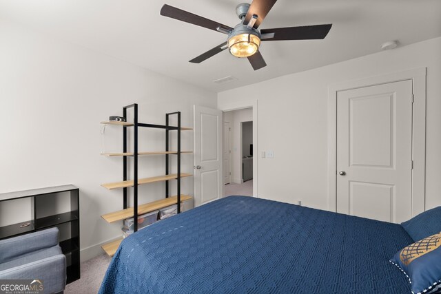 61 N Auburn Landing Pl, Auburn, GA 30011 - bedroom with carpet floors, baseboards, and a ceiling fan