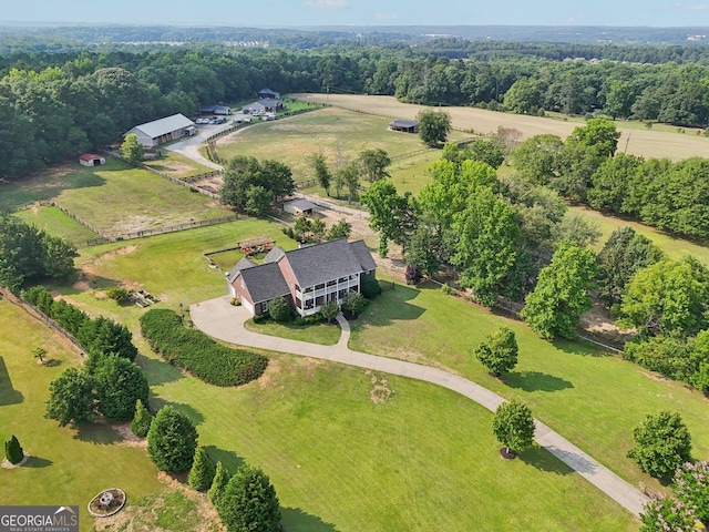3480 Indian Shoals Rd, Dacula, GA 30019 - aerial view of sparsely populated area with a forest
