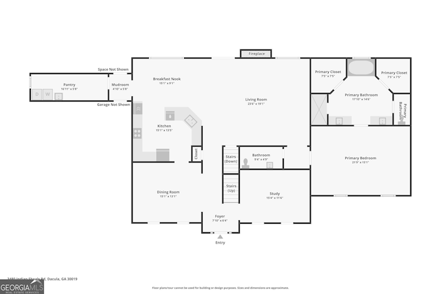 3480 Indian Shoals Rd, Dacula, GA 30019 - view of floor plan / room layout