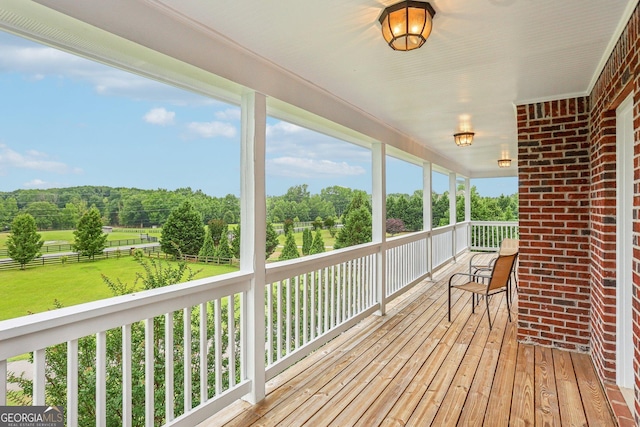 3480 Indian Shoals Rd, Dacula, GA 30019 - wooden terrace with view of wooded area
