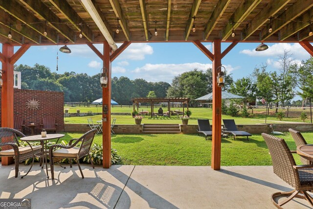 3480 Indian Shoals Rd, Dacula, GA 30019 - view of patio / terrace with a pergola