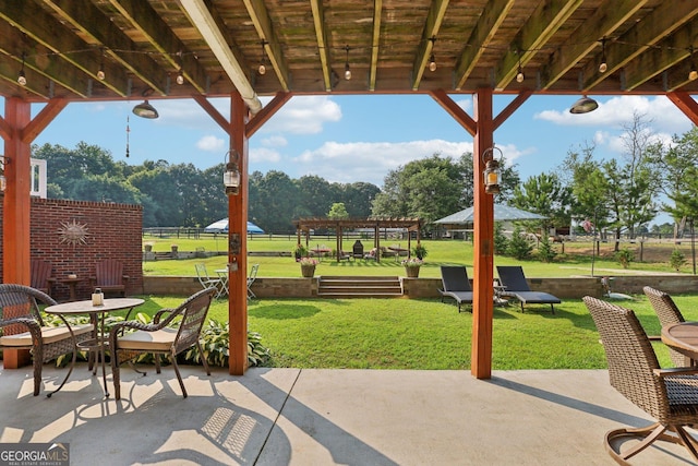 3480 Indian Shoals Rd, Dacula, GA 30019 - view of patio / terrace with a pergola