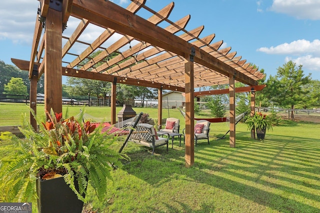 3480 Indian Shoals Rd, Dacula, GA 30019 - view of yard with a pergola