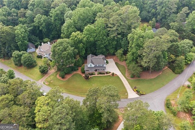 226 Nacoochee Dr, Woodstock, GA 30188 - aerial view of property and surrounding area featuring a forest