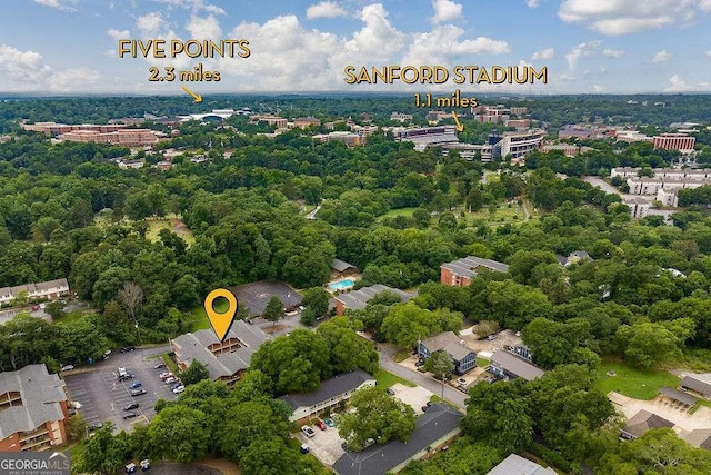 250 Little St Unit C106, Athens, GA 30605 - aerial view of a heavily wooded area
