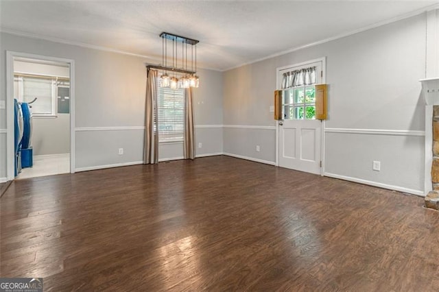 233 Oakridge Dr, Cartersville, GA 30121 - spare room with crown molding, wood finished floors, and baseboards