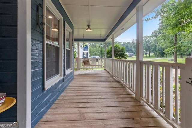 233 Oakridge Dr, Cartersville, GA 30121 - view of wooden porch
