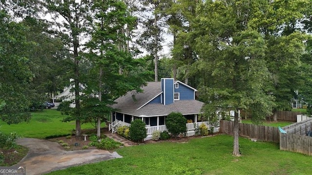 233 Oakridge Dr, Cartersville, GA 30121 - view of front of property featuring covered porch and view of scattered trees
