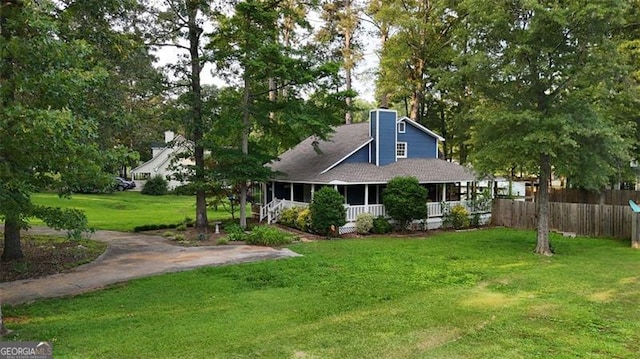 233 Oakridge Dr, Cartersville, GA 30121 - view of side of property with a porch and a chimney