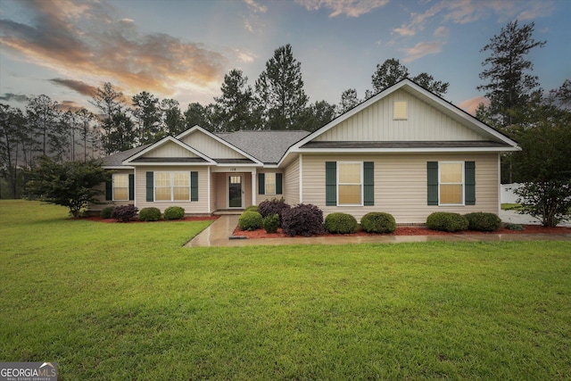 178 Stonebrook Way, Statesboro, GA 30458 - ranch-style home featuring a yard and roof with shingles