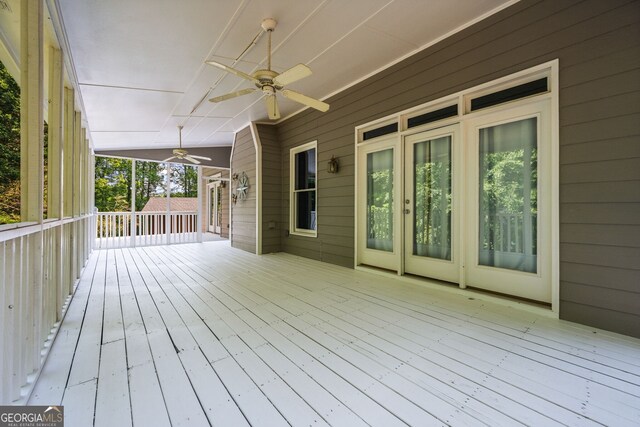 1010 Longcreek Pointe Pointe, Alpharetta, GA 30005 - wooden terrace featuring a ceiling fan
