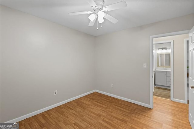 1594 Pine Glen Cir, Decatur, GA 30035 - unfurnished room featuring light wood finished floors and ceiling fan
