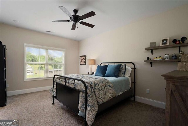 255 Solihull Ln, Athens, GA 30605 - carpeted bedroom featuring baseboards and ceiling fan