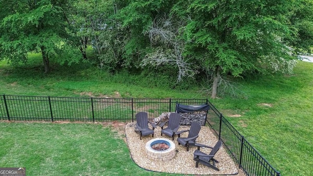255 Solihull Ln, Athens, GA 30605 - view of yard with an outdoor fire pit
