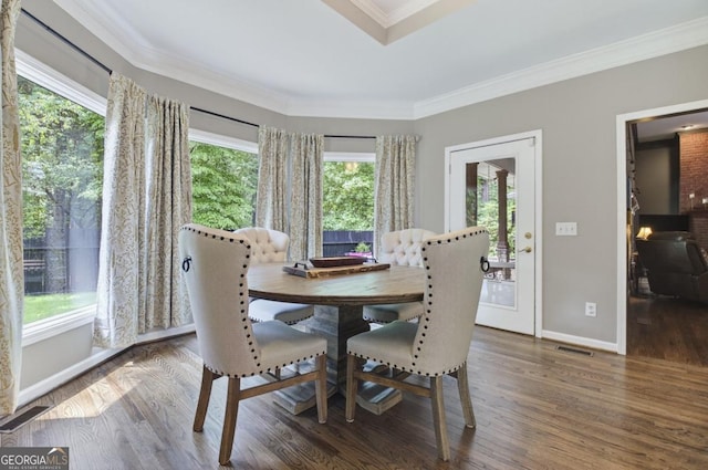 312 Sterling Rd, Jasper, GA 30143 - dining space featuring ornamental molding, wood finished floors, and baseboards