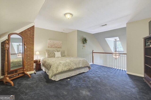 312 Sterling Rd, Jasper, GA 30143 - bedroom with lofted ceiling, carpet flooring, and baseboards