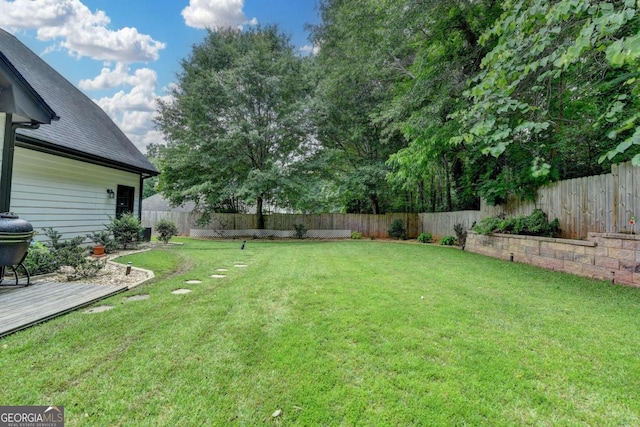 3085 Saint Andrews Dr, Duluth, GA 30096 - view of yard featuring a wooden deck