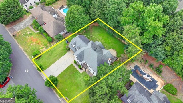 3085 Saint Andrews Dr, Duluth, GA 30096 - aerial view of property's location with property boundaries highlighted