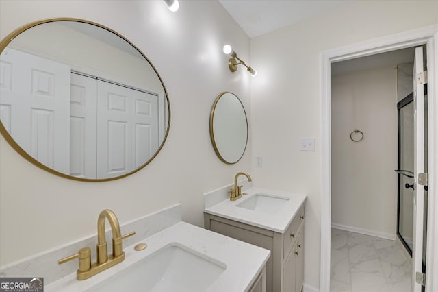 2011 Mims Rd, Hephzibah, GA 30815 - full bathroom with marble finish flooring and two vanities