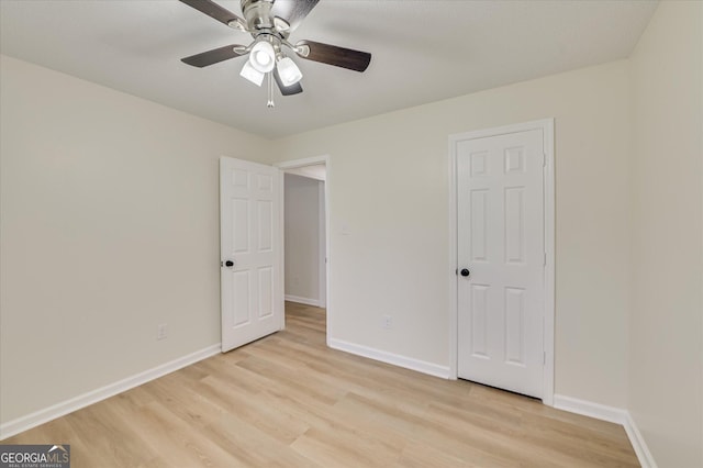 2011 Mims Rd, Hephzibah, GA 30815 - unfurnished bedroom featuring light wood-type flooring and ceiling fan