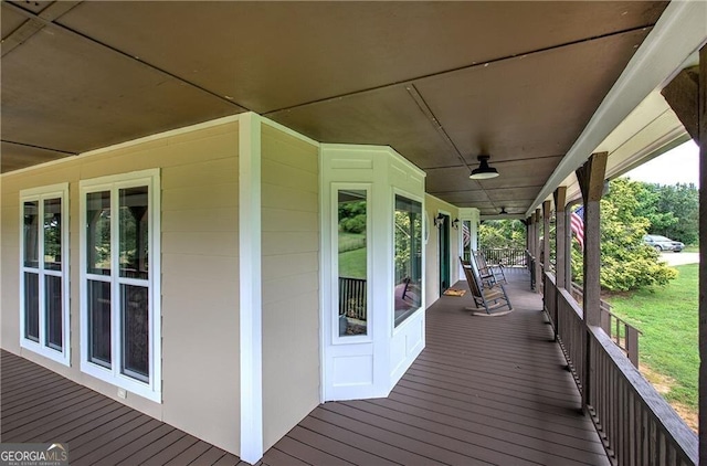 141 Holcomb Spur NW, Adairsville, GA 30103 - view of wooden porch