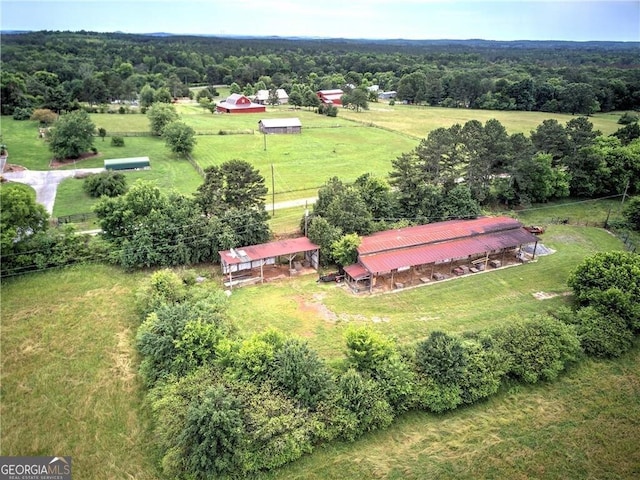 141 Holcomb Spur NW, Adairsville, GA 30103 - overview of rural landscape with a heavily wooded area