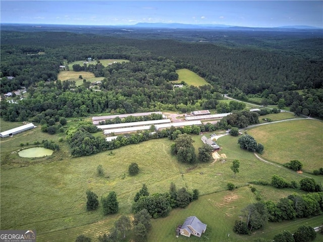 141 Holcomb Spur NW, Adairsville, GA 30103 - aerial view of property and surrounding area with a forest