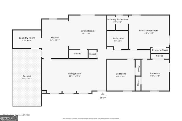 4814 Chesil Ave, Columbus, GA 31904 - floor plan / room layout