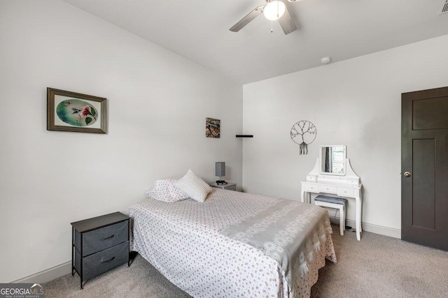 2525 Well Springs Dr, Buford, GA 30519 - bedroom featuring light carpet and ceiling fan