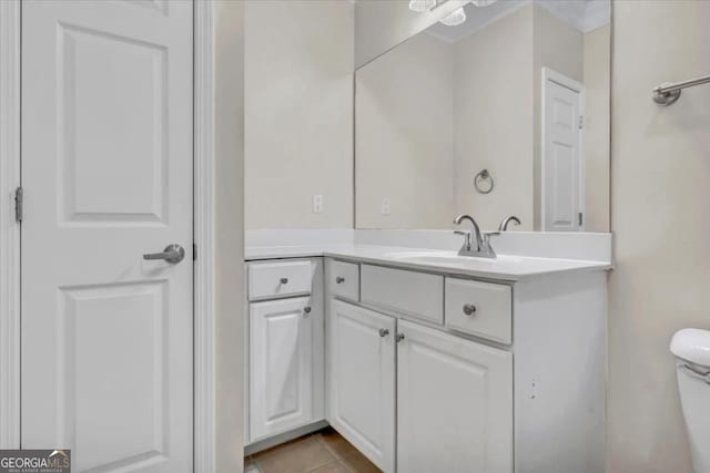 1850 Cotillion Dr Unit 3305, Dunwoody, GA 30338 - bathroom with vanity, toilet, and tile patterned floors