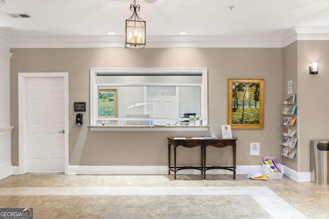 1800 Clairmont Lk Unit 216, Decatur, GA 30033 - entryway with ornamental molding and recessed lighting