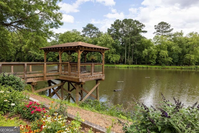 1800 Clairmont Lk Unit 216, Decatur, GA 30033 - dock area featuring a gazebo and a water view