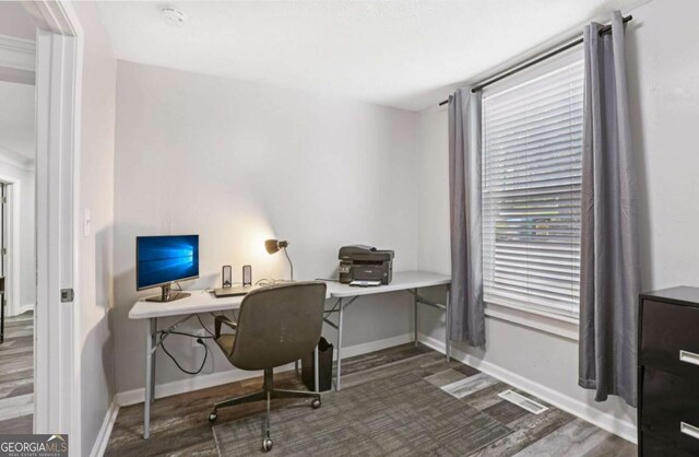 2860 Jefferson St, Austell, GA 30106 - home office featuring wood finished floors