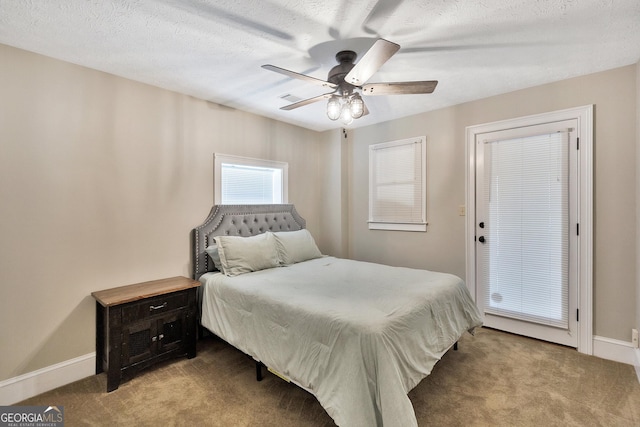 201 Hickory Hill Ln, Martin, GA 30557 - bedroom with light carpet, baseboards, and ceiling fan