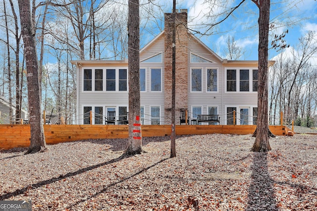 201 Hickory Hill Ln, Martin, GA 30557 - back of house featuring a chimney