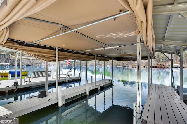 201 Hickory Hill Ln, Martin, GA 30557 - dock with a water view and boat lift