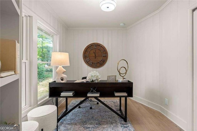 6405 Cherry Tree Ln, Atlanta, GA 30328 - office featuring wood finished floors and crown molding