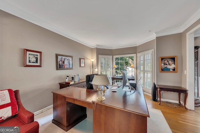 6302 Manassas Pass NW, Acworth, GA 30101 - office featuring light wood-style floors and crown molding