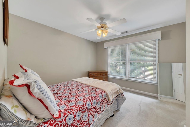 6302 Manassas Pass NW, Acworth, GA 30101 - carpeted bedroom with baseboards and ceiling fan
