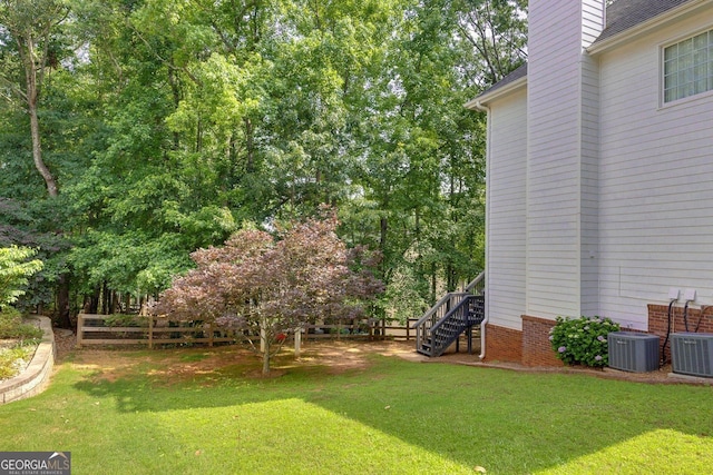 6302 Manassas Pass NW, Acworth, GA 30101 - view of yard featuring stairs and view of scattered trees
